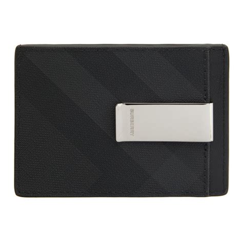 best deal burberry money clip card holder|burberry check money card case.